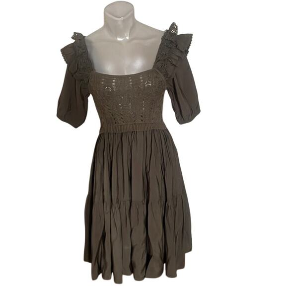 ANOTHER LOVE Clementine Dress in OLIVE GREEN Fairy Core Size XS - Picture 5 of 5